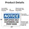 Signmission Employees Only Customers Use Front Door OSHA Notice Sign, Aluminum, 24in W x 18in L, 2PK OS-2PACK-NS-A-1824-L-11992 - alternate 5